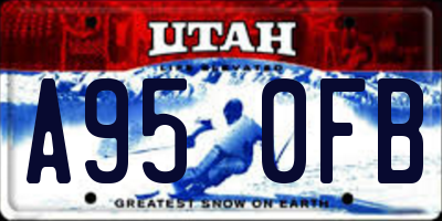 UT license plate A950FB