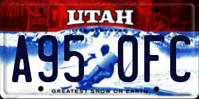 UT license plate A950FC