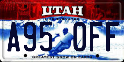 UT license plate A950FF