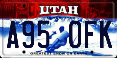 UT license plate A950FK