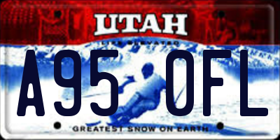 UT license plate A950FL