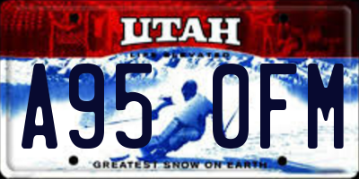 UT license plate A950FM