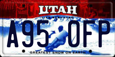 UT license plate A950FP