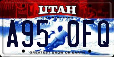 UT license plate A950FQ