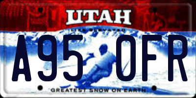 UT license plate A950FR