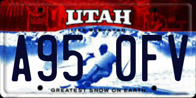 UT license plate A950FV