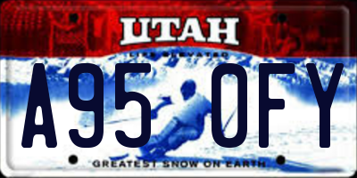UT license plate A950FY