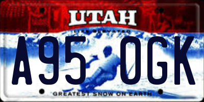 UT license plate A950GK