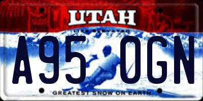 UT license plate A950GN