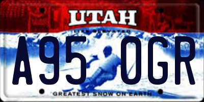 UT license plate A950GR