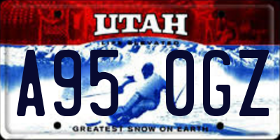 UT license plate A950GZ