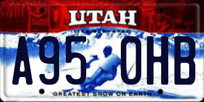 UT license plate A950HB