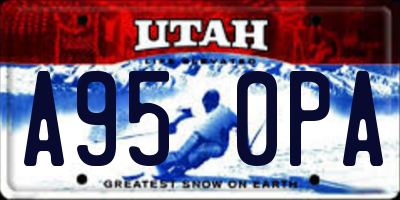 UT license plate A950PA