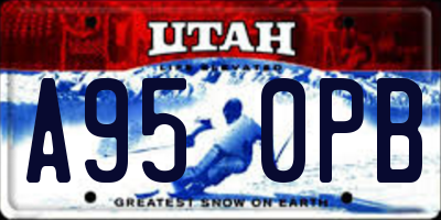 UT license plate A950PB
