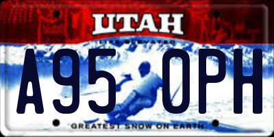 UT license plate A950PH
