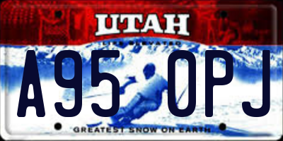 UT license plate A950PJ