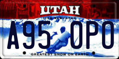 UT license plate A950PO