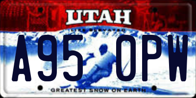 UT license plate A950PW