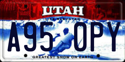 UT license plate A950PY