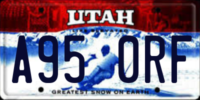 UT license plate A950RF