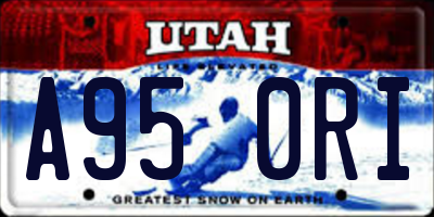 UT license plate A950RI