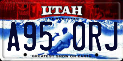 UT license plate A950RJ