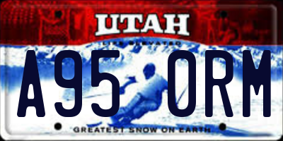 UT license plate A950RM