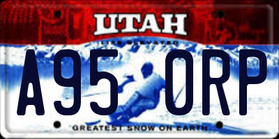 UT license plate A950RP