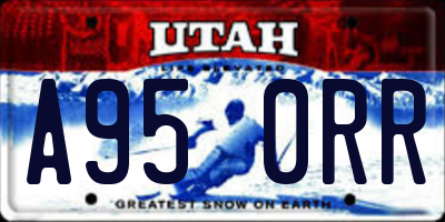 UT license plate A950RR