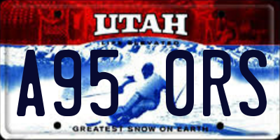 UT license plate A950RS