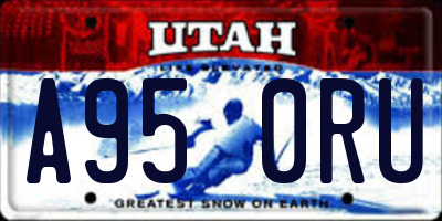 UT license plate A950RU