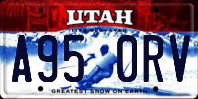 UT license plate A950RV