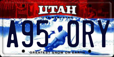 UT license plate A950RY