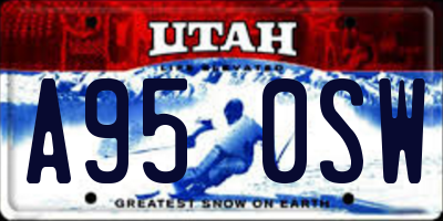 UT license plate A950SW