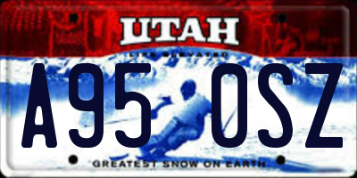 UT license plate A950SZ