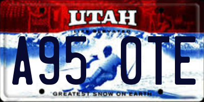 UT license plate A950TE