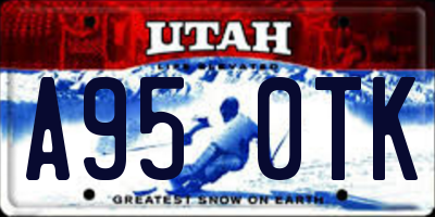 UT license plate A950TK