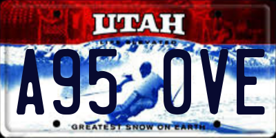 UT license plate A950VE