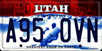UT license plate A950VN