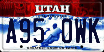 UT license plate A950WK