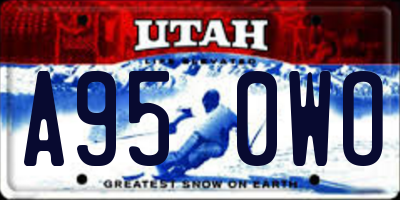 UT license plate A950WO