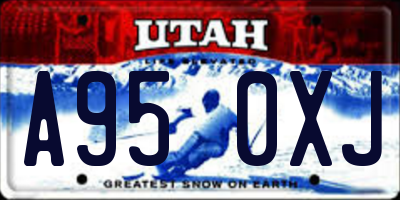 UT license plate A950XJ