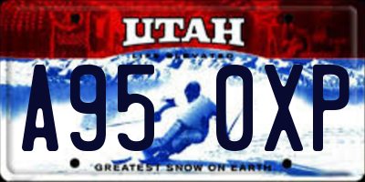 UT license plate A950XP
