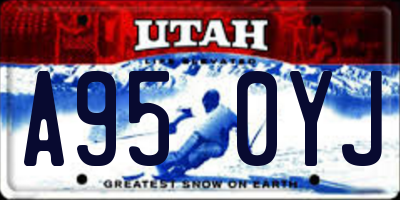 UT license plate A950YJ