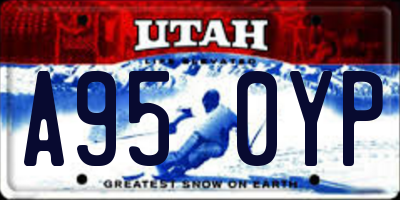 UT license plate A950YP