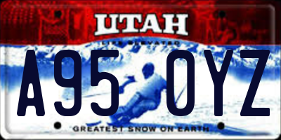 UT license plate A950YZ