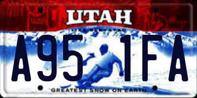 UT license plate A951FA