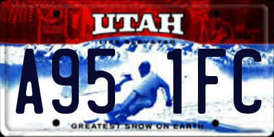 UT license plate A951FC