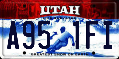 UT license plate A951FI