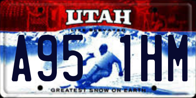 UT license plate A951HM